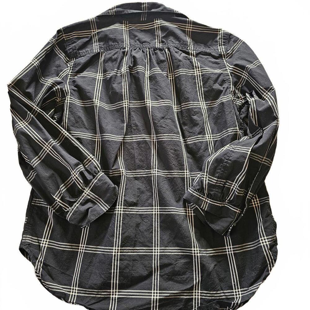 Free Assembly Black and White Plaid Button-Up Shirt XS - Picture 3 of 3